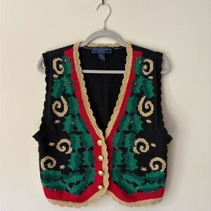 Vintage Christmas Sweater Vest